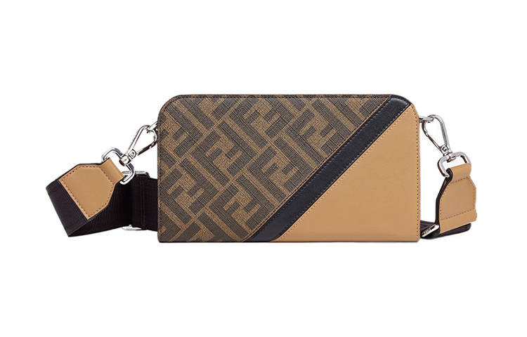 FENDI With Cow Leather Crossbody Bag, Wallet Men's Brown