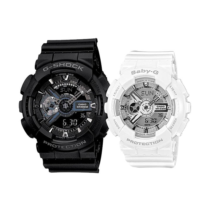 CASIO CASIO GA&BA Quartz Movement Resin Strap Watch Unisex Silver Dial