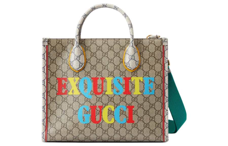GUCCI Monogram Canvas Tote Bag, Shopping Bag, Shoulder Bag, Crossbody Bag, Handbag Small Men's Black Blue/Ebony