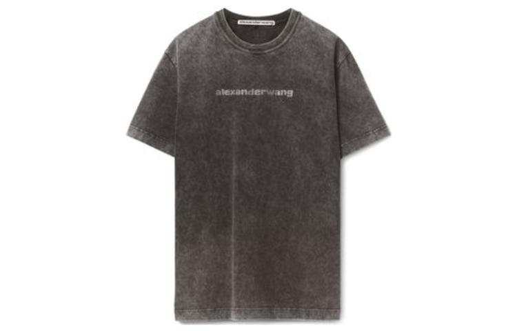 Alexander Wang T Shirts Unisex Gray Crew Neck Moderate Straight Fit