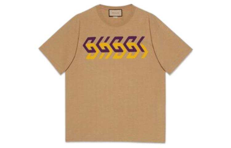 GUCCI Mirror Logo Print T Shirt