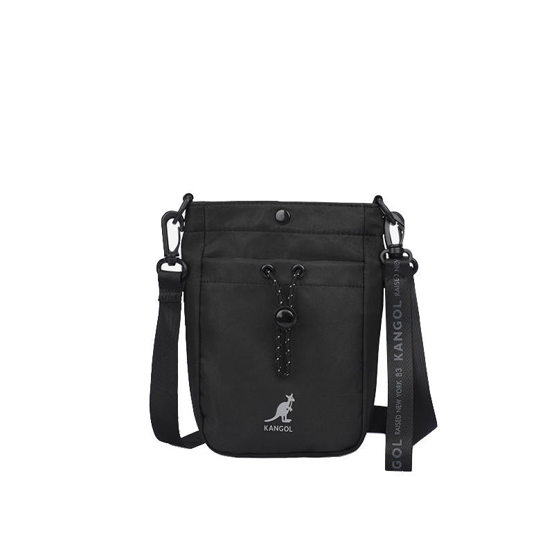 KANGOL Nylon Fabric Shoulder Phone Bag Crossbody Bag Small Unisex Black/Khaki/Mint Green/Gray