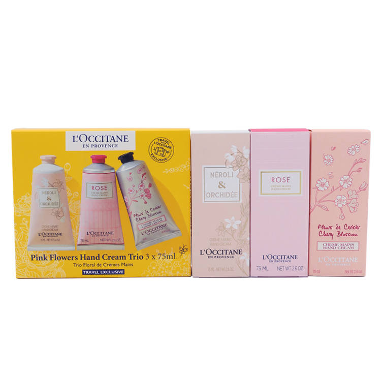 LOCCITANE Pink Floral Hand Creams Potpourri Aromatic Moisturizing Hydrating 30ml*3/75ml*3