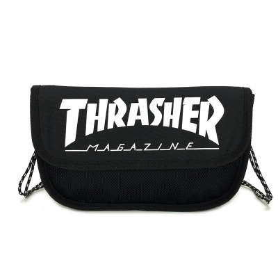 Thrasher Polyester Crossbody Bag Regular Unisex Black White