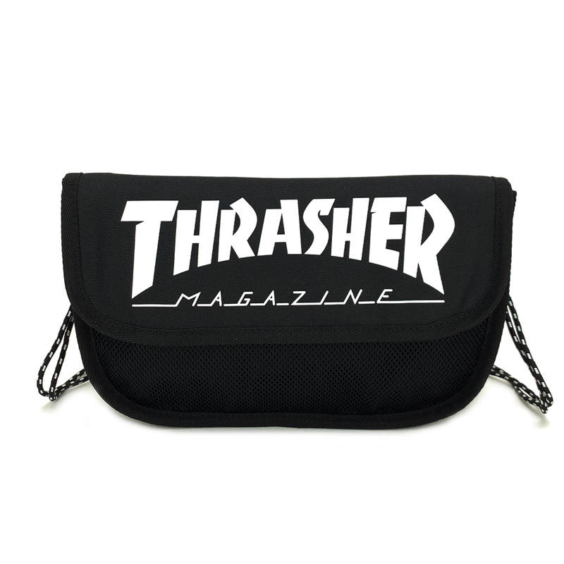 Thrasher Thrasher Polyester Crossbody Bag Regular Unisex Black White