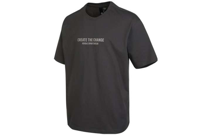 Adidas Adidas T Shirts Men's Black Crew Neck Moderate Straight Fit