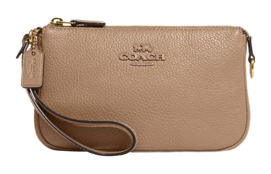 COACH Nolita Refined Pebble Leather Shoulder Bag, Handbag, Clutch Medium Women's Milk Tea Brown