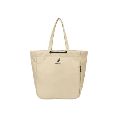 KANGOL Fabric Tote Bag, Shopping Bag, Handbag, Shoulder Bag Unisex Khaki/Black