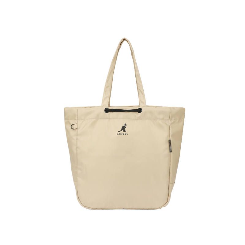 KANGOL Fabric Tote Bag, Shopping Bag, Handbag, Shoulder Bag Unisex Khaki/Black
