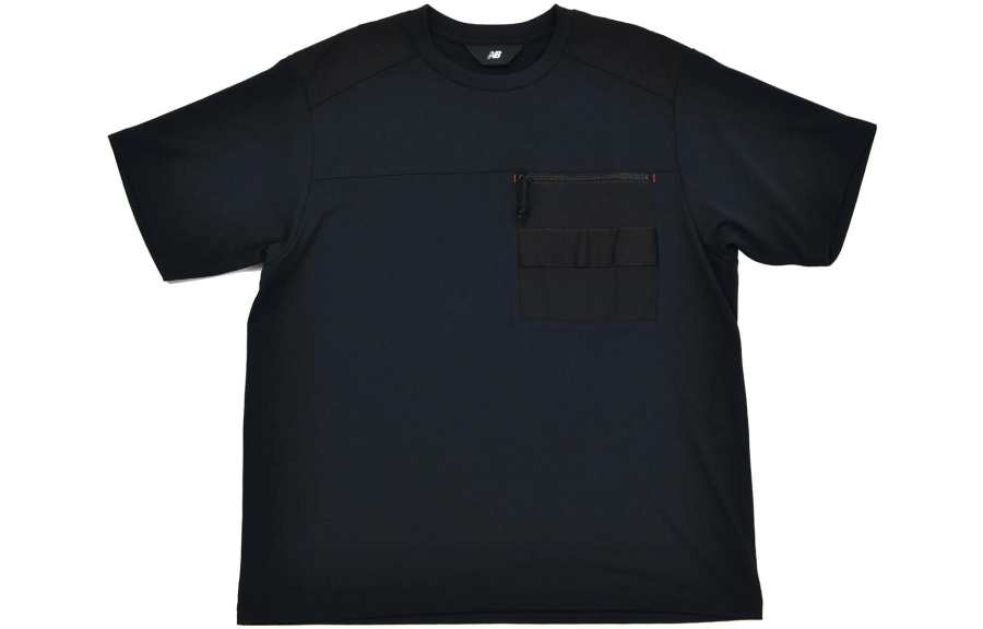 New Balance New Balance T Shirts Men's Black Crew Neck Moderate Straight Fit