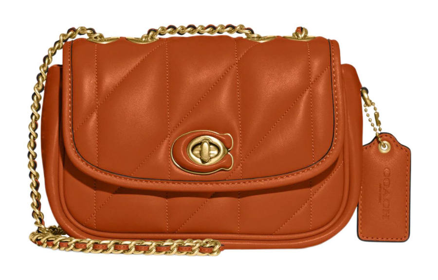 COACH Pillow Sheepskin Crossbody Bag, Shoulder Bag Medium Women's Canyon Red