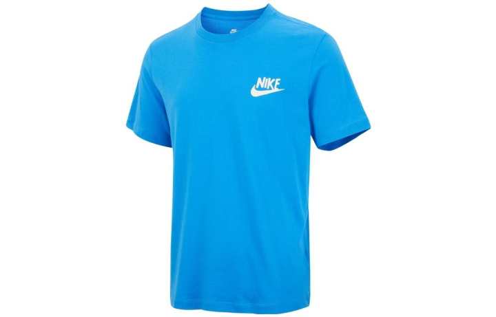 Nike Nike T Shirts Men's Blue Crew Neck Moderate Straight Fit