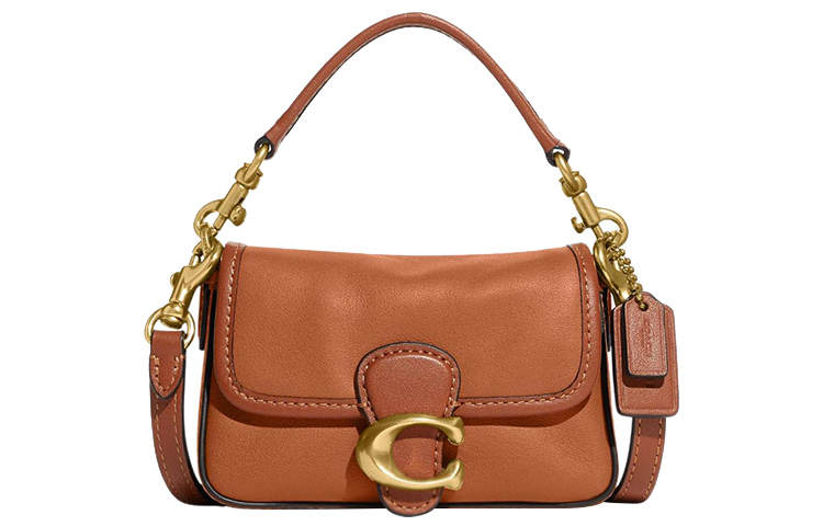 COACH Tabby Smooth Cow Leather Shoulder Bag, Crossbody Bag, Handbag Mini Women's Brown
