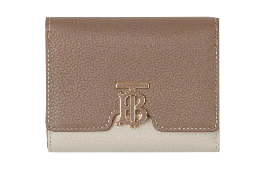 Burberry Calfskin Wallet Women's Camel/Archive Beige/Warm Umber