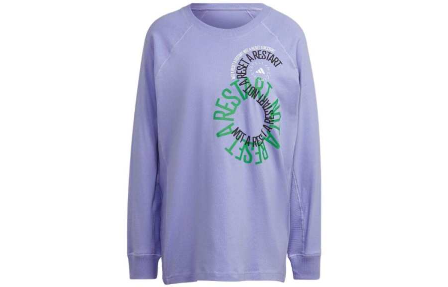 Adidas Adidas T Shirts Unisex Purple Crew Neck Moderate Straight Fit