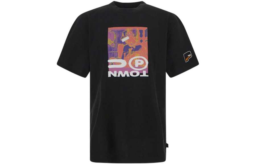 PUMA T Shirts Men's Black Crew Neck