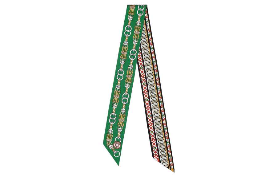 HERMES HERMES Silk Scarves Women's Green