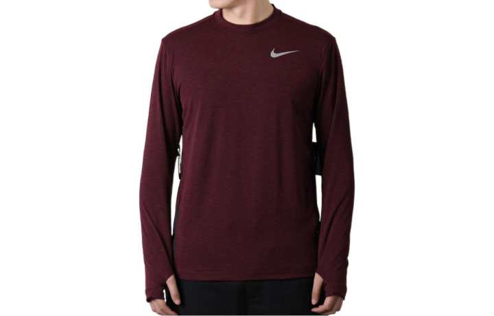 Nike Nike T Shirts Men's Dark Red Crew Neck Moderate Straight Fit