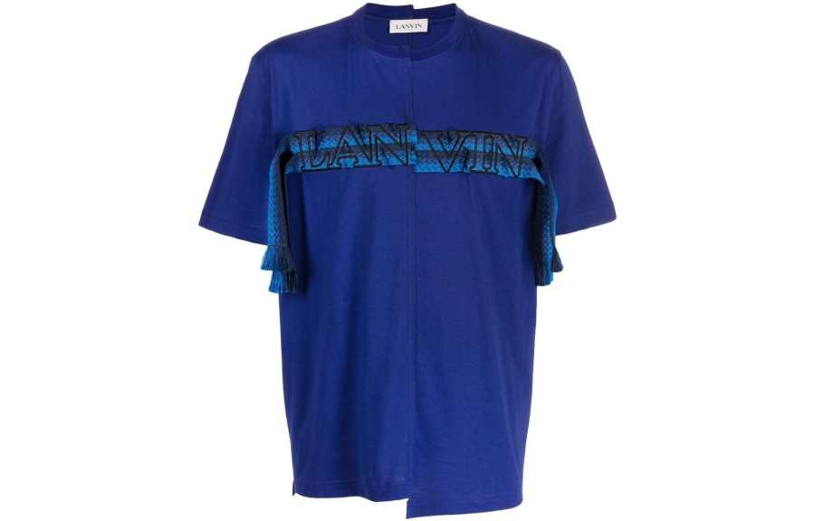 Lanvin Lanvin Lace Curb Asymmetric T Shirt