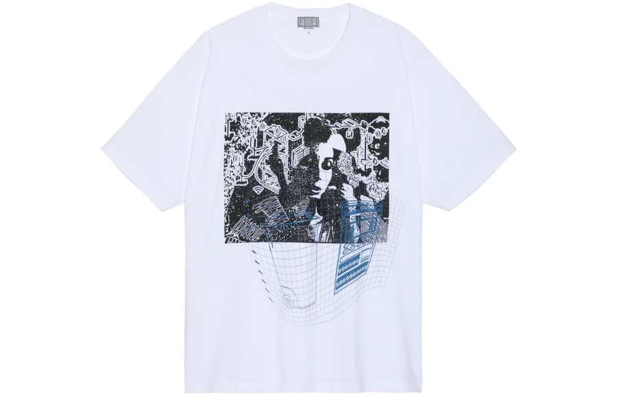 Cav Empt T Shirts Men's White Crew Neck Moderate Straight Fit