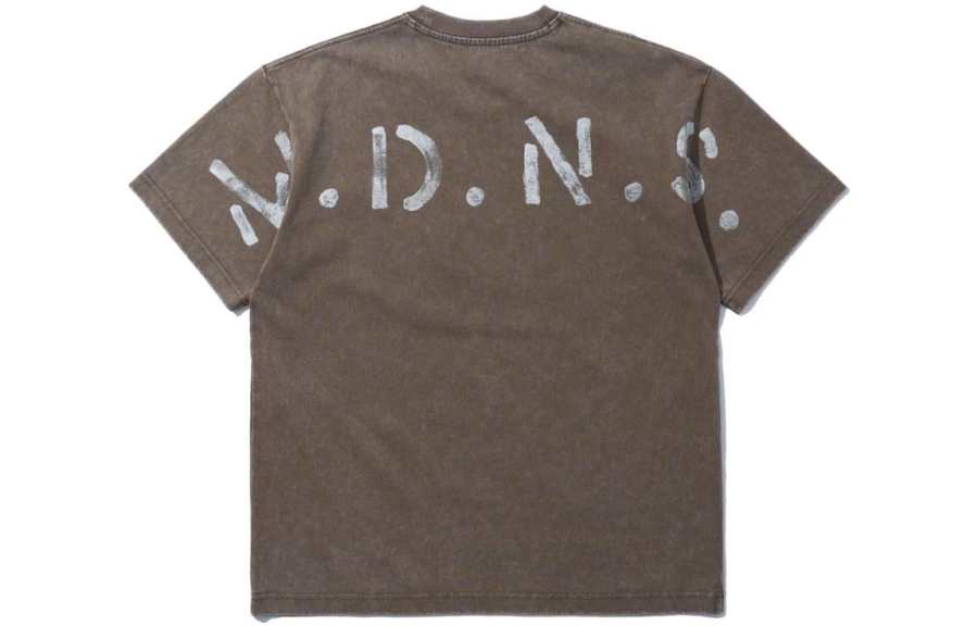 MADNESS T Shirts Men's Brown Crew Neck Moderate Straight Fit