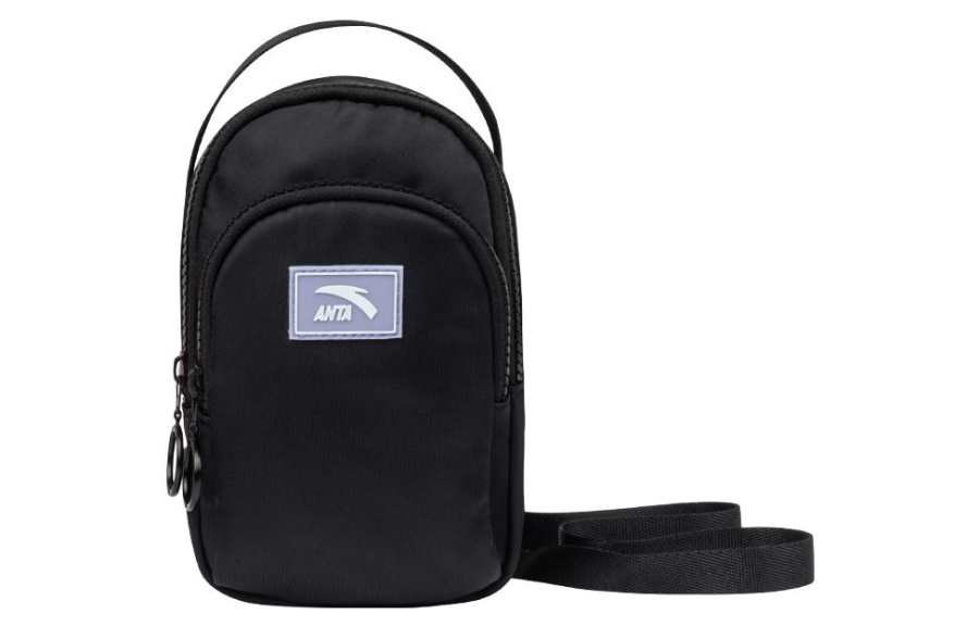 Anta Life Collection Fabric Handbag, Shoulder Bag, Crossbody Bag Regular Women's Basic Black