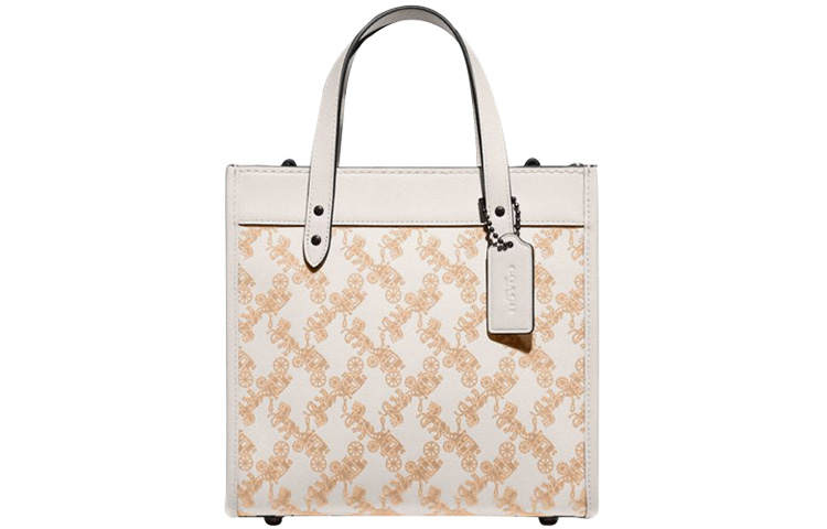 COACH Field Cow Leather Tote Bag, Shopping Bag, Handbag, Shoulder Bag, Crossbody Bag Medium Women's White