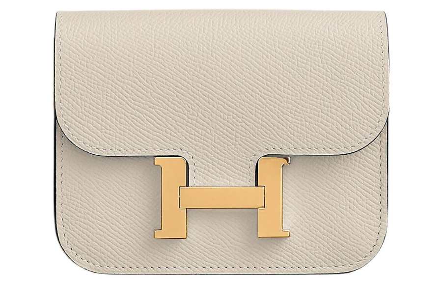HERMES Constance Slim Epsom Calfskin Card Holder, Wallet Fanny Pack Regular Women's