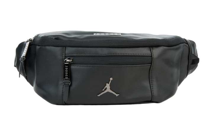 Jordan Jordan Leather Sling Bag, Crossbody Bag, Fanny Pack Regular Unisex Black