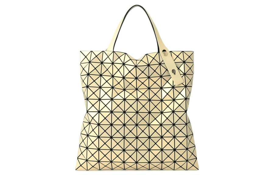 ISSEY MIYAKE Prism Vinyl Chloride Resin Tote Bag, Shopping Bag, Laptop Bag, Handbag, Shoulder Bag Unisex Butter Yellow