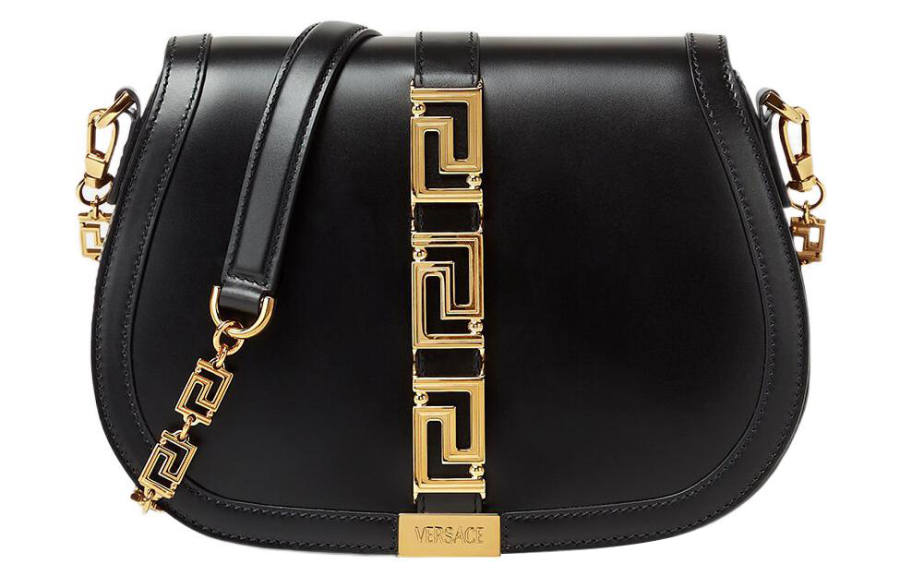 VERSACE Greca Goddess Cow Leather Crossbody Bag, Shoulder Bag Women's