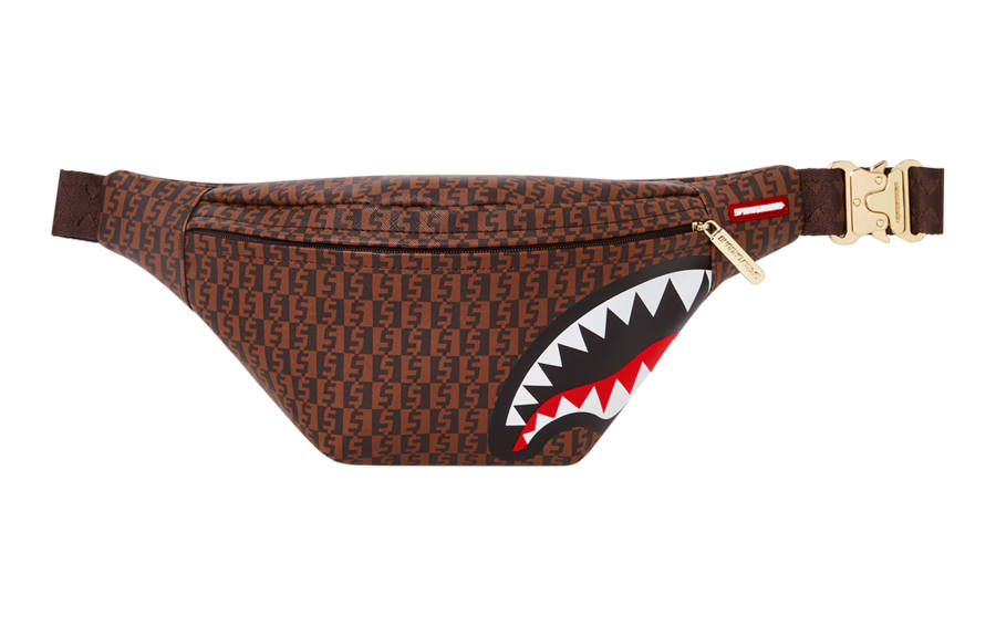 SPRAYGROUND Fabric Sling Bag, Shoulder Bag, Crossbody Bag Regular Unisex Brown