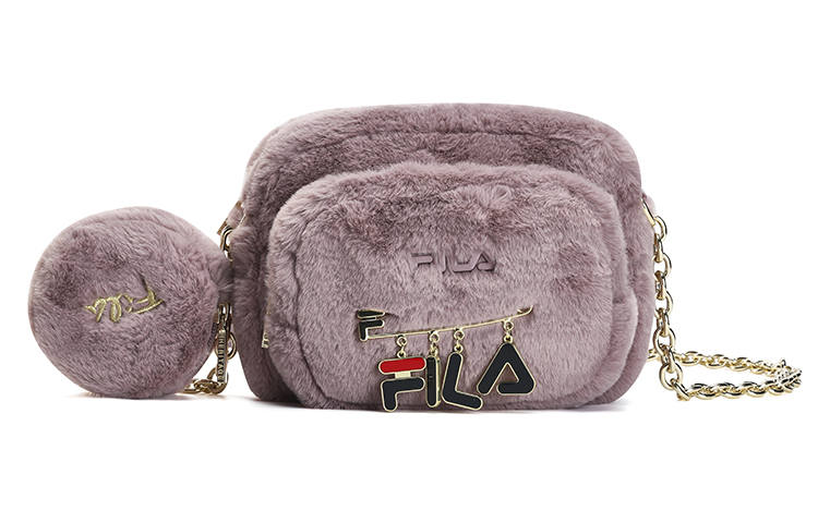 FILA Fabric Shoulder Bag, Crossbody Bag Small Women's Sheer Pink
