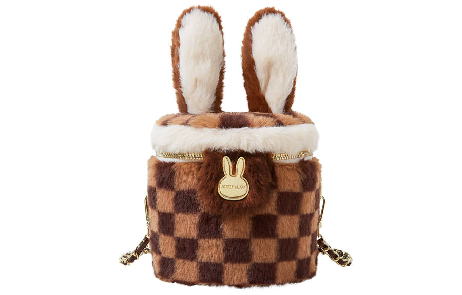 Miffy Plush Bucket Bag, Shoulder Bag, Crossbody Bag Small Women's Multicolor
