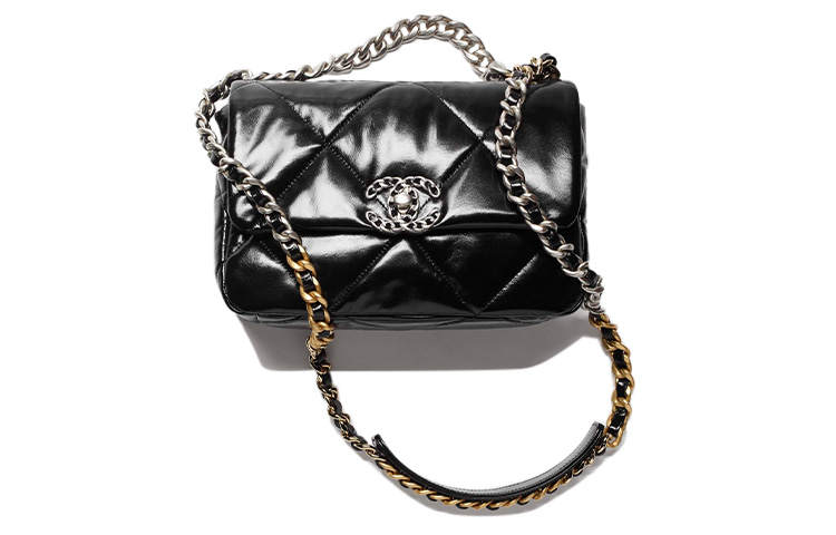 CHANEL 22K Fall Winter 19Bag Calfskin Handbag, Shoulder Bag, Crossbody Bag Medium Women's Black