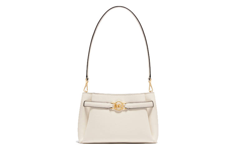 MICHAEL KORS Leather Shoulder Bag, Baguette Bag, Shoulder Bag Regular Women's Milk White