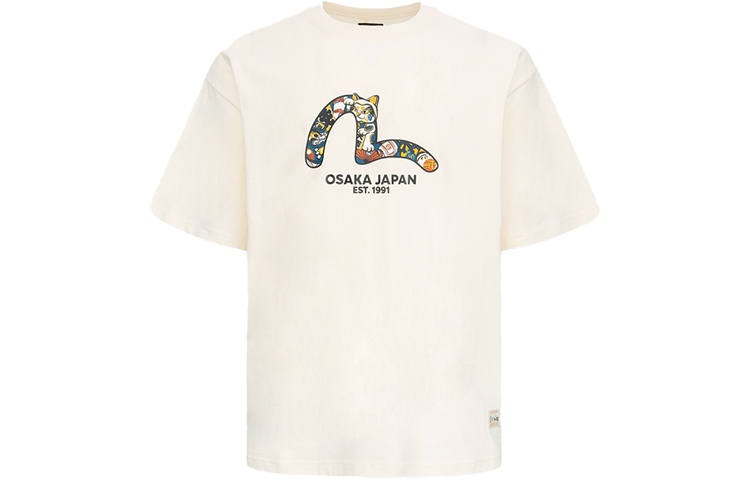 EVISU T Shirts Men's Crew Neck Moderate Straight Fit