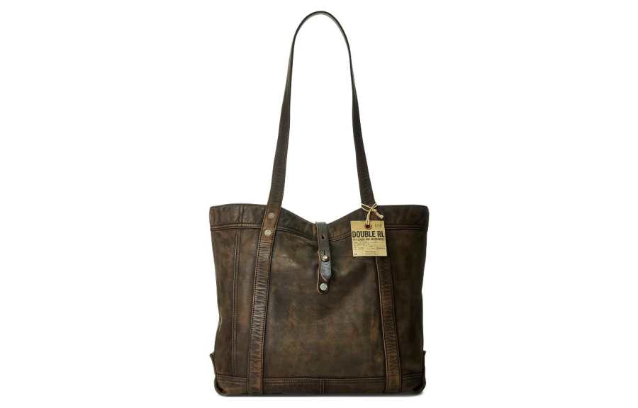 Double RL Double RL Cow Leather Handbag, Shoulder Bag Regular Men's Rusty