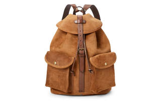 Double RL Suede Backpack Regular Men's Brown