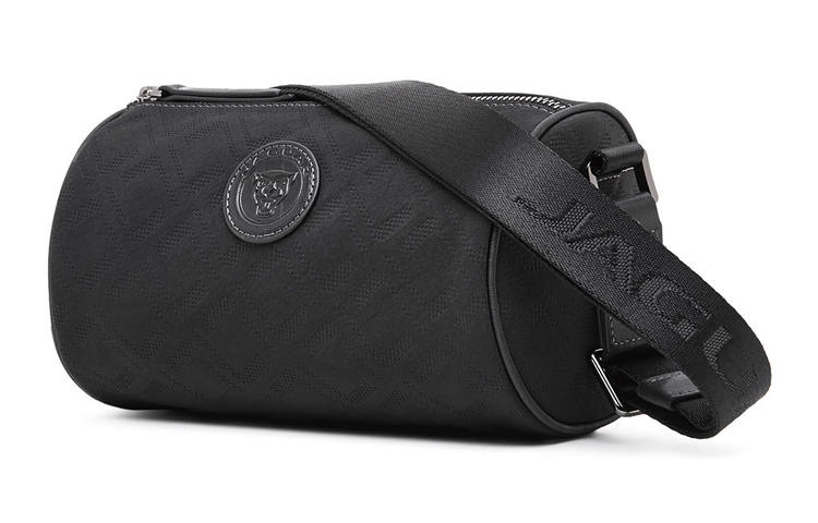 JAGUAR Canvas Bag, Crossbody Bag, Sports Bag, Shoulder Bag Medium Men's Black