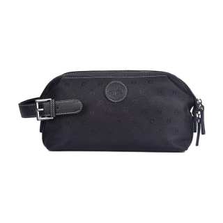Hush Puppies Cow Leather With Fabric Clutch Medium Men's Black