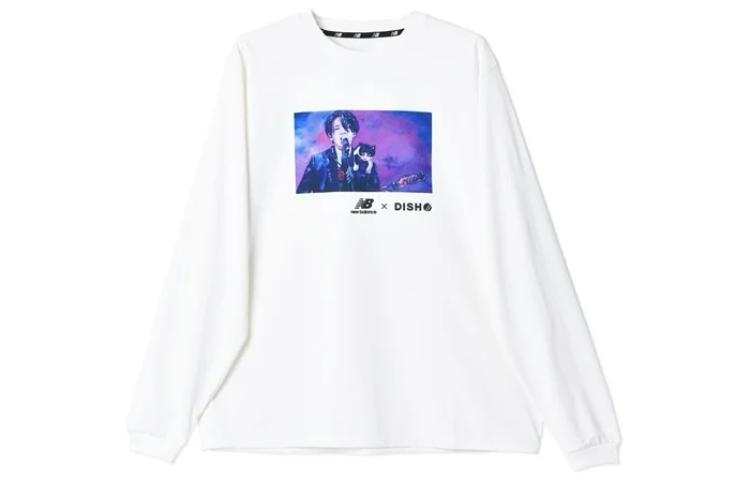 New Balance New Balance T Shirts Men's White Crew Neck Moderate Straight Fit