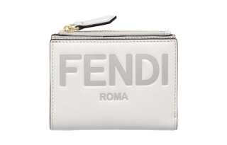 FENDI Calfskin Wallet Medium Women's White