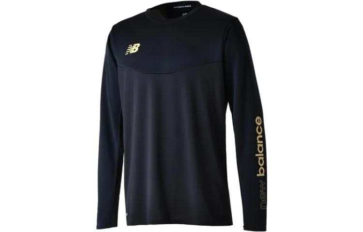 New Balance New Balance T Shirts Men's Black Gold Crew Neck Moderate Straight Fit