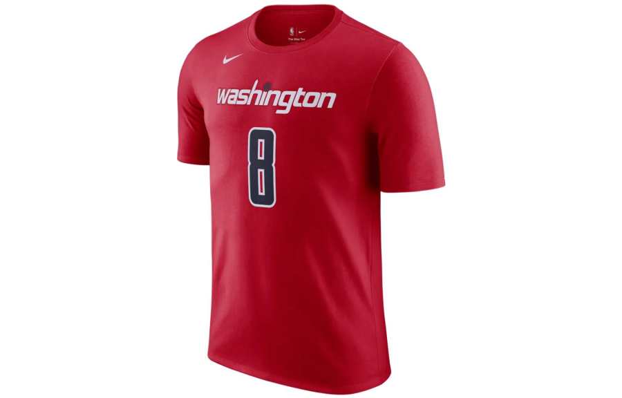 Nike Nike T Shirts Men's Red Crew Neck Moderate Straight Fit