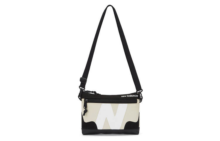 New Balance New Balance Synthetic Leather Sports Bag, Shoulder Bag, Crossbody Bag Regular Unisex Beige Yellow