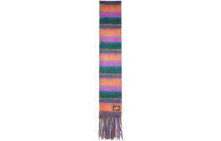 MARNI Knit Scarves Women's Green & Orange Multicolor