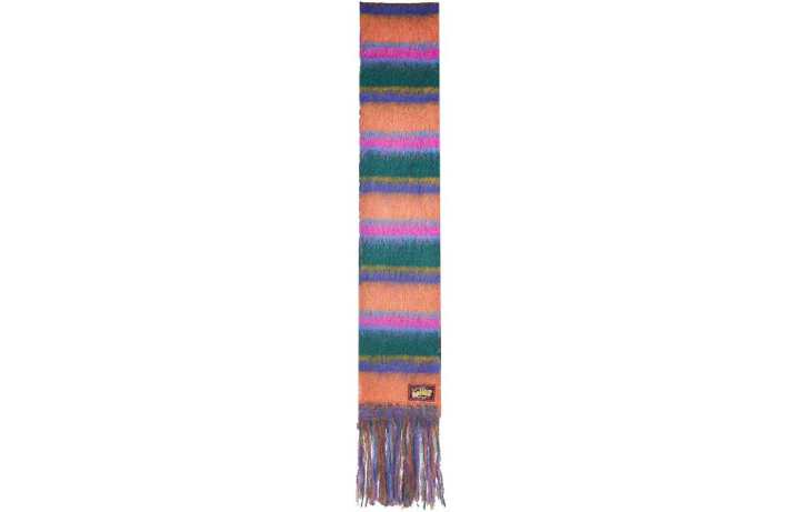 MARNI MARNI Knit Scarves Women's Green & Orange Multicolor