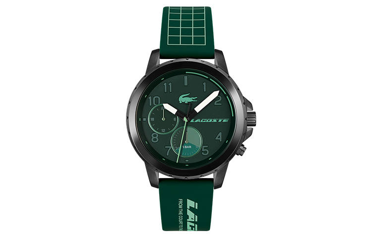 LACOSTE ENDURANCE Wrist Watches Quartz Movement Silicone Strap Green Dial Men's Watches