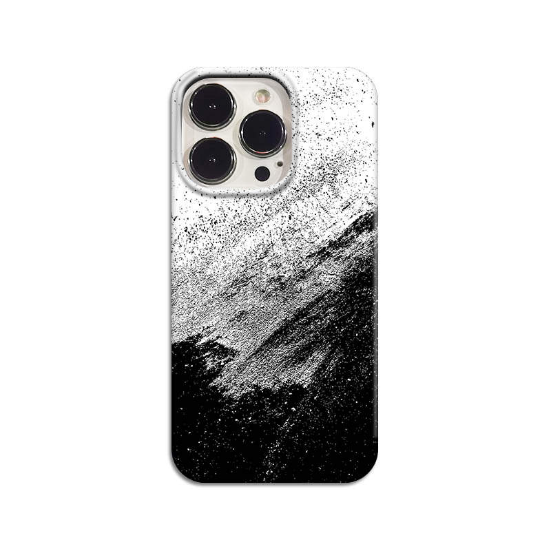 ME SKINS Matte Material Black White Ambiance Phone Cases Compatible With Apple 16/15 Pro Max/15 Pro/14/13/12 Series
